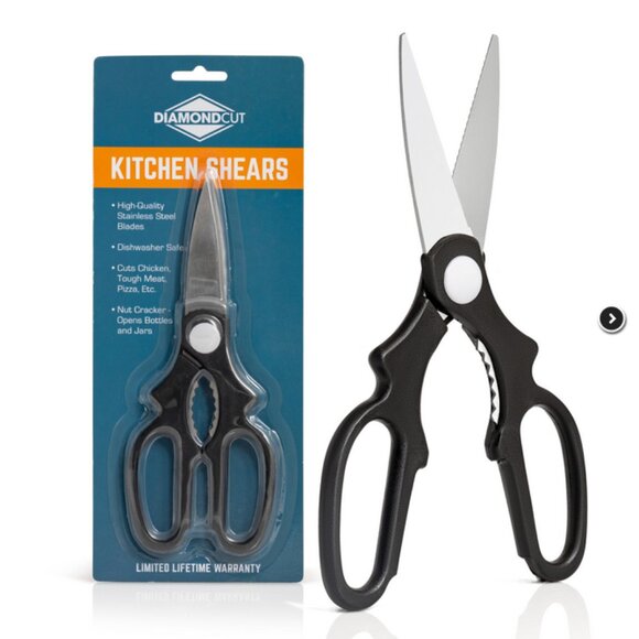 Kitchen Shears Diamond Cut Multi-Purpose Stainless Steel Shears - Picture 1 of 2